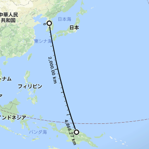 邪馬台国までの距離